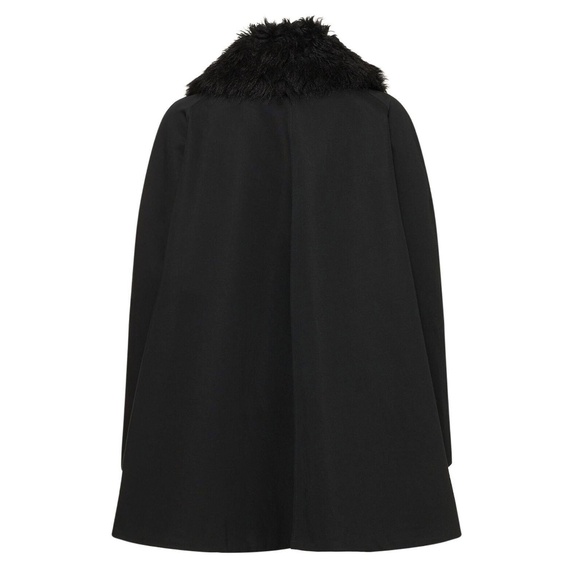 TOTEME Shearling Collar Gabardine Jacket in Black Size 36 / US 4 - Picture 7 of 9